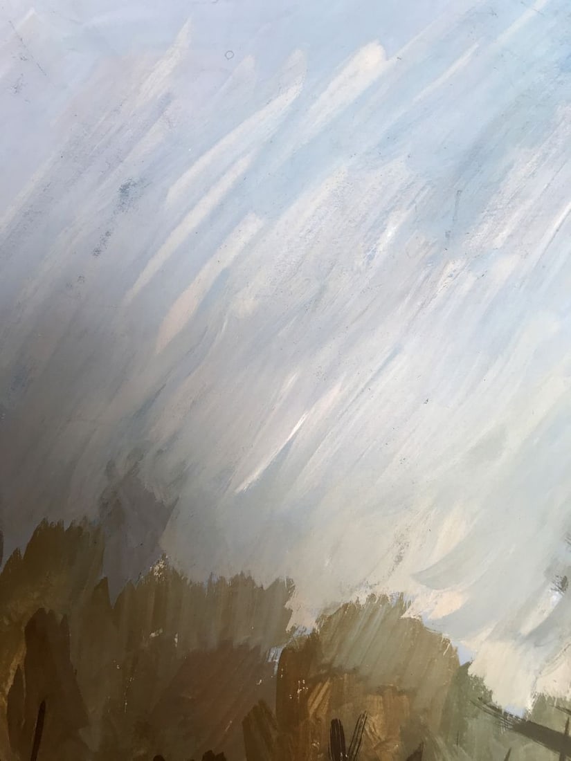 Gouache painting Autumn days Unknown artist - 4