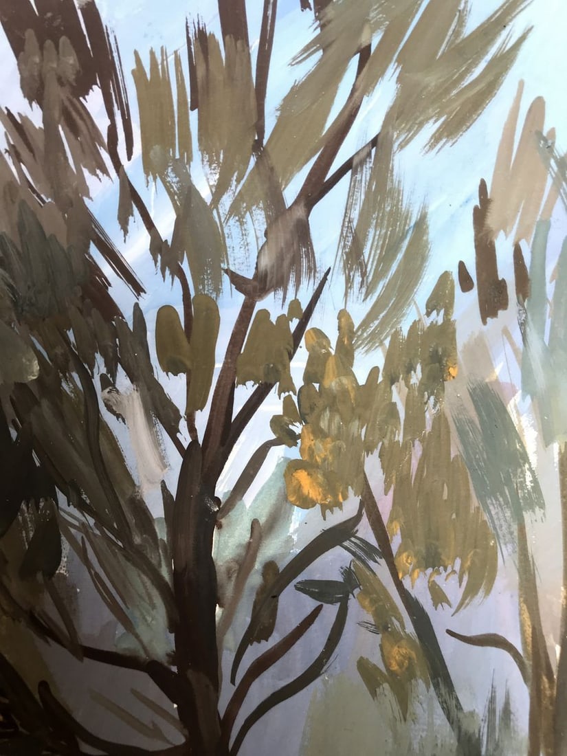 Gouache painting Autumn days Unknown artist - 6