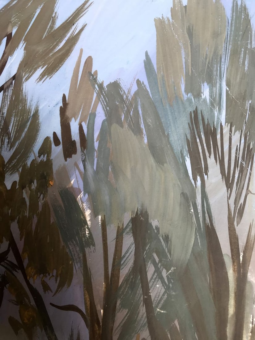 Gouache painting Autumn days Unknown artist - 7