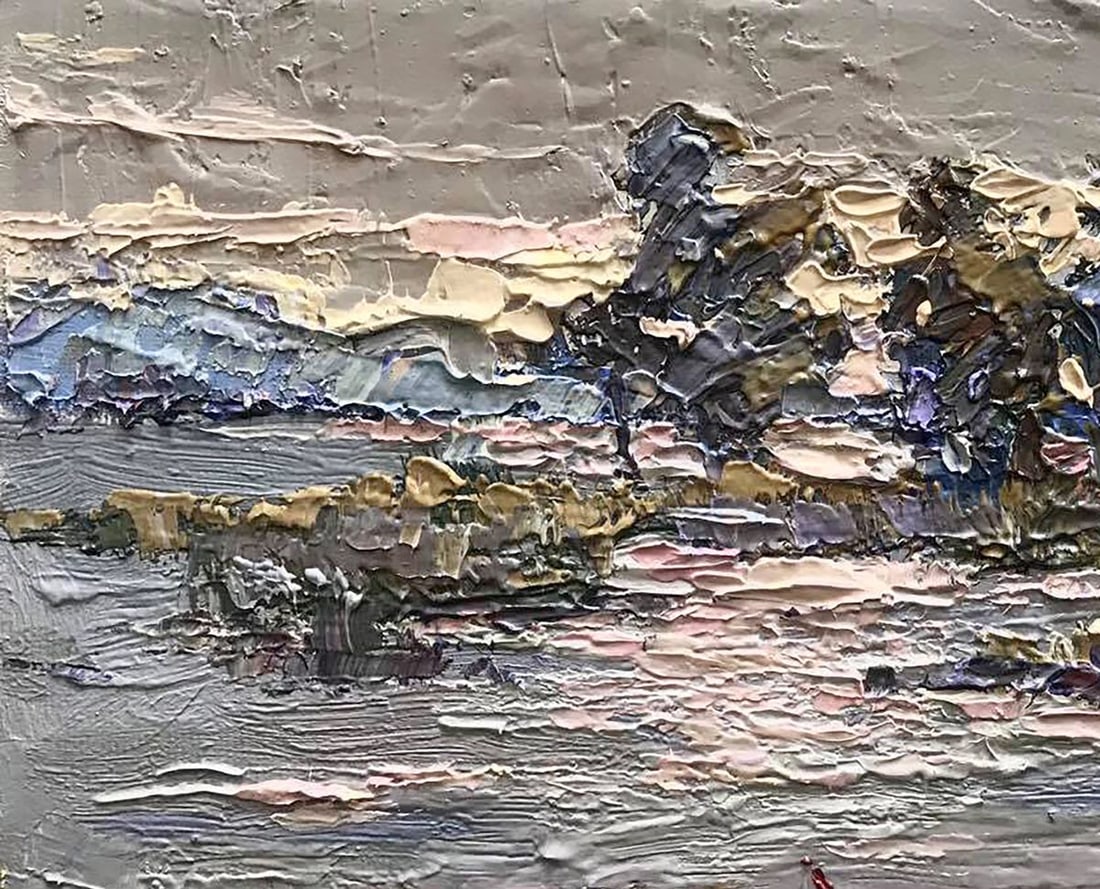 Oil painting Evening on the shore Kalenyuk Oksana - 2