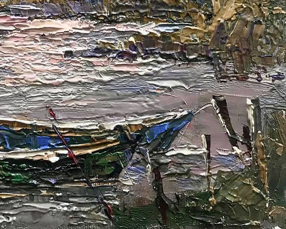 Oil painting Evening on the shore Kalenyuk Oksana - 5