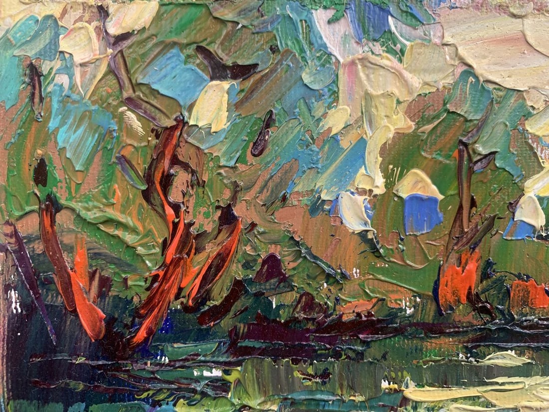 Oil painting Evening over the pond Kalenyuk Alex - 2