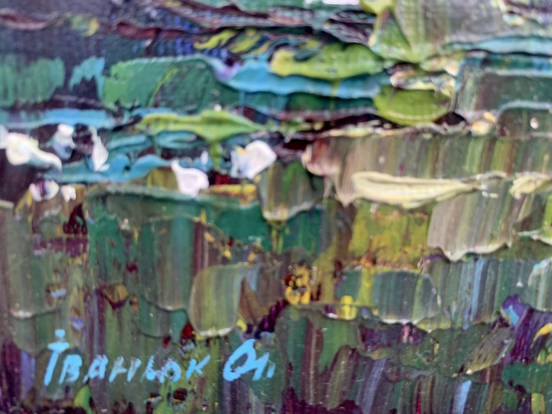 Oil painting Evening over the pond Kalenyuk Alex - 6