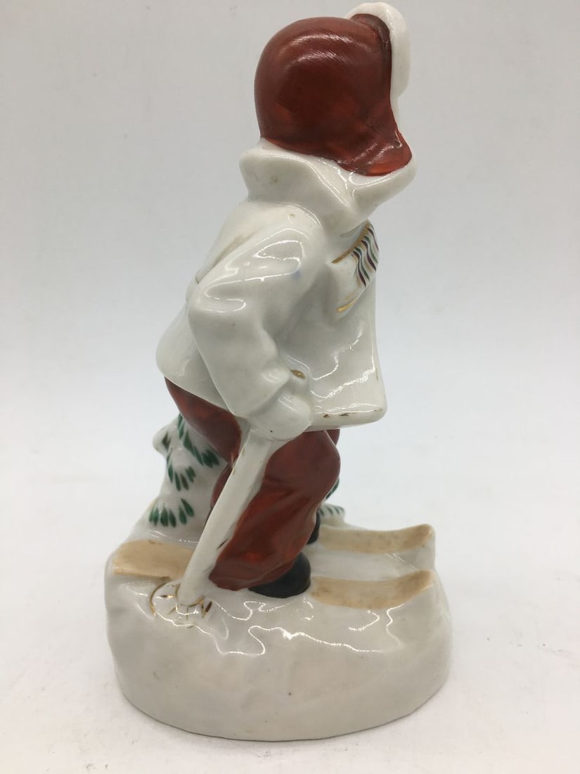 Young Skier Boy on Skis Porcelain Figurine - 11