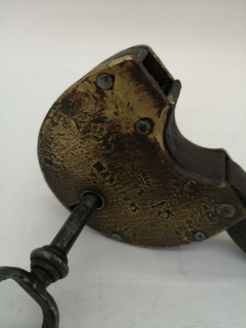 Vintage lock and key for barns P. Sharygin 1890s - 3