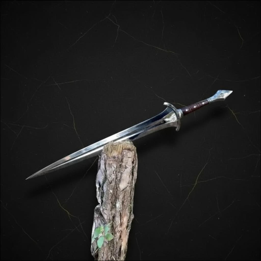 Handmade Traditional Viking Sword 34 inch Carbon Steel Hunting Blade Rosewood Handle - 6