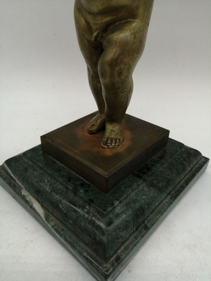 Vintage candlestick holding the angel - 4