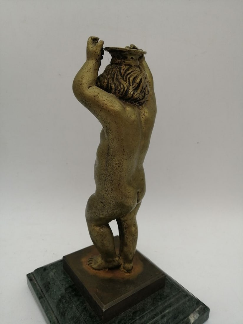 Vintage candlestick holding the angel - 6