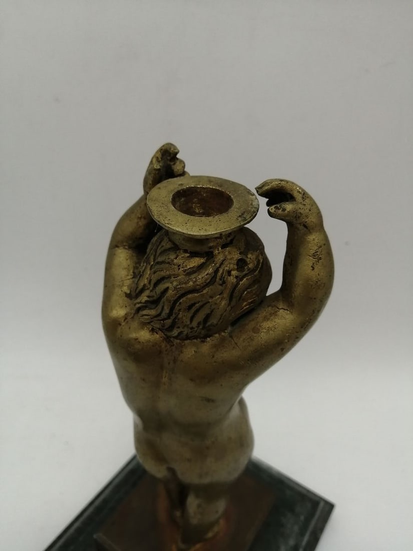 Vintage candlestick holding the angel - 8