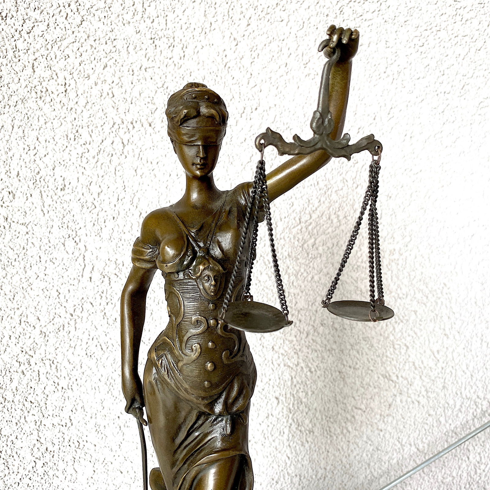 After A. Mayer - L'art Bronze qualite France - Statue of Themis - Lady Justice - 2