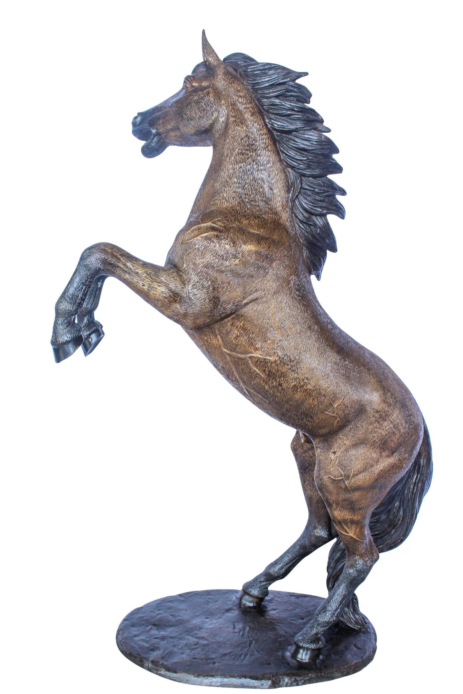 Exquisite Galloping Horse Bronze Statue, Exceptional Detail 28" x 12" x 40"H: Title:Exquisite Galloping Horse Bronze Statue, Exceptional Detail 28" x 12" x 40"HDescription:Exquisite galloping horse bronze statue with exceptional detail, handcrafted and casted using traditional