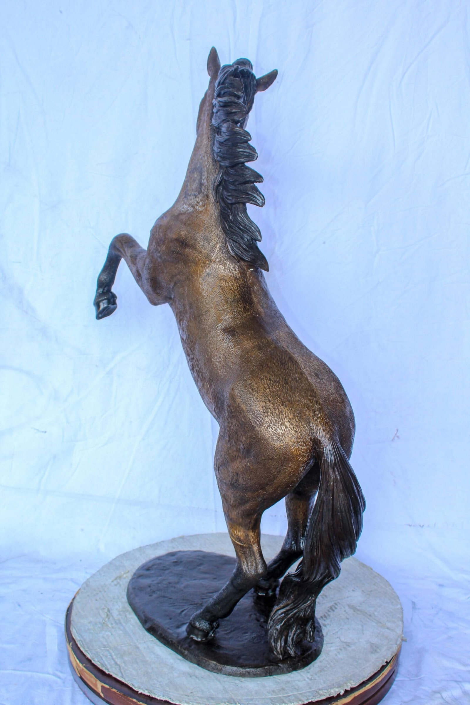 Exquisite Galloping Horse Bronze Statue, Exceptional Detail 28" x 12" x 40"H - 5