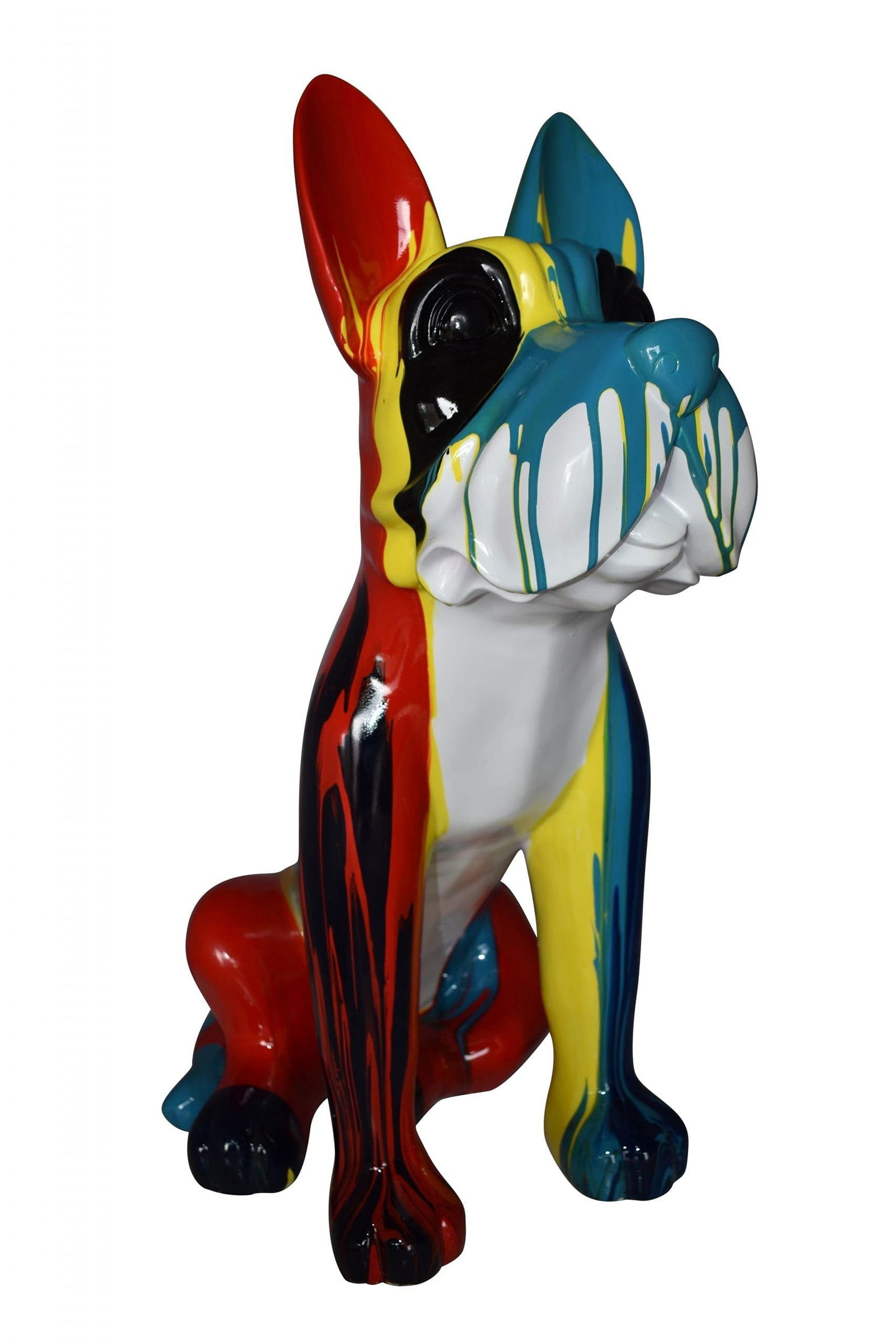 Modern Art of a Graffiti Great Dane Dog Made of Resin Size: 20" x 11" x 28"H: Title:Modern Art of a Graffiti Great Dane Dog Made of Resin Size: 20" x 11" x 28"HDescription:Enjoy this Modern Art of a Graffiti Great Dane Dog Made of Resin. This modern abstract would be a great