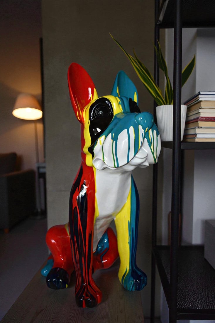 Modern Art of a Graffiti Great Dane Dog Made of Resin Size: 20" x 11" x 28"H - 2