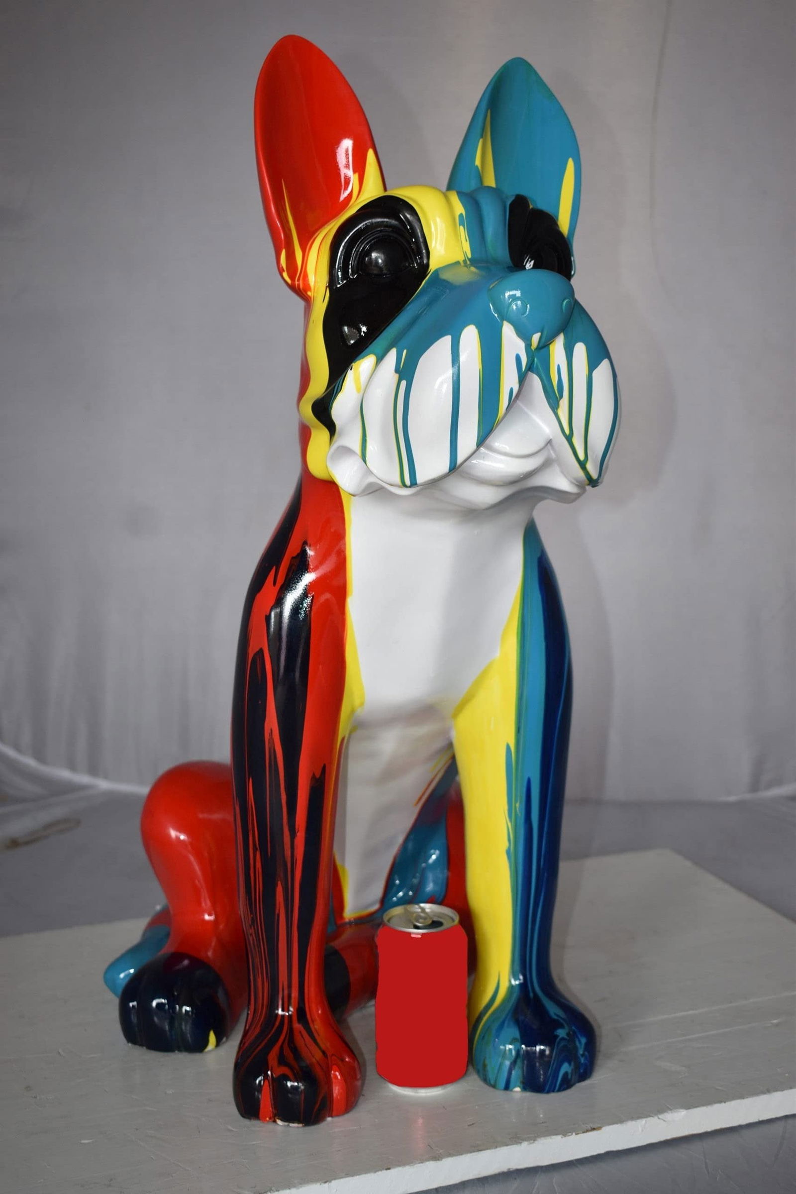 Modern Art of a Graffiti Great Dane Dog Made of Resin Size: 20" x 11" x 28"H - 4