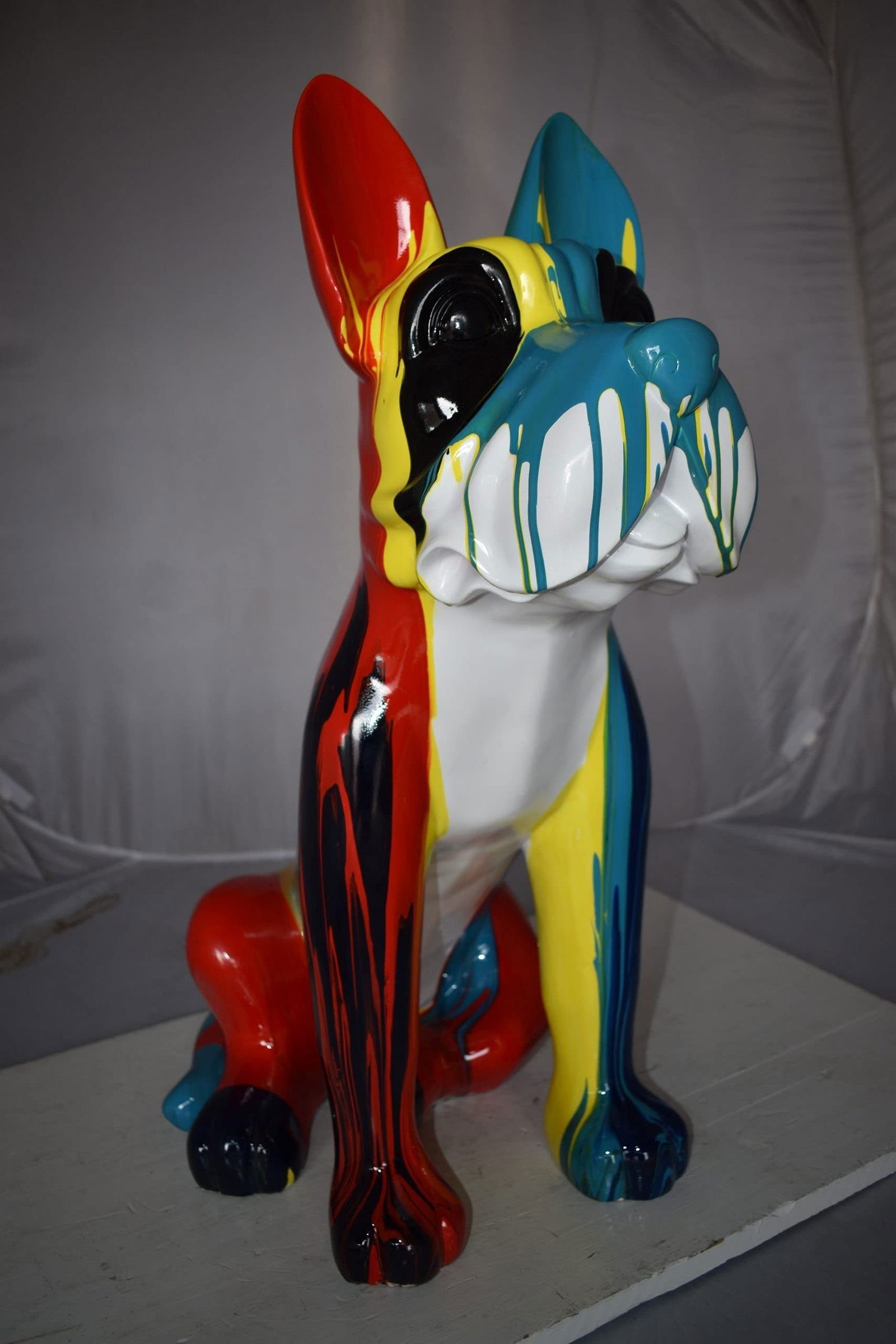 Modern Art of a Graffiti Great Dane Dog Made of Resin Size: 20" x 11" x 28"H - 5