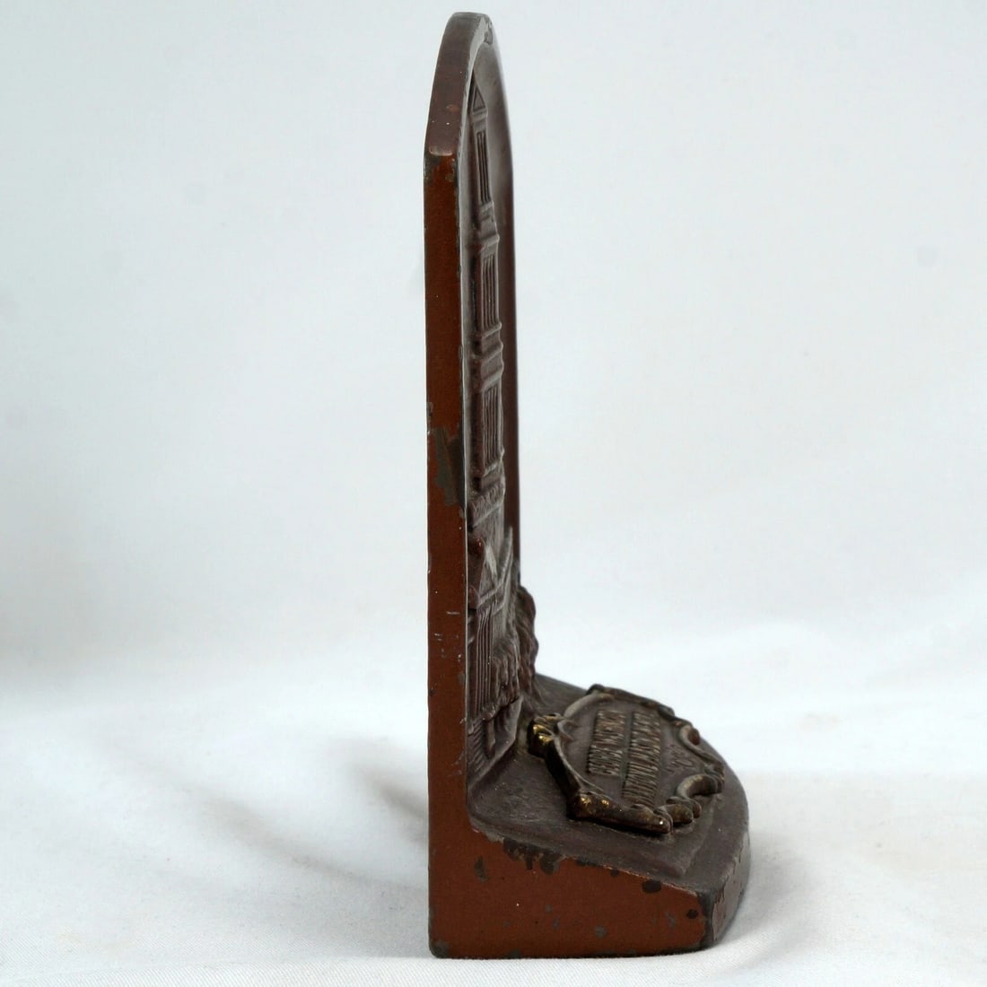 Single Masonic Memorial Iron Bookend c 1925 - 7