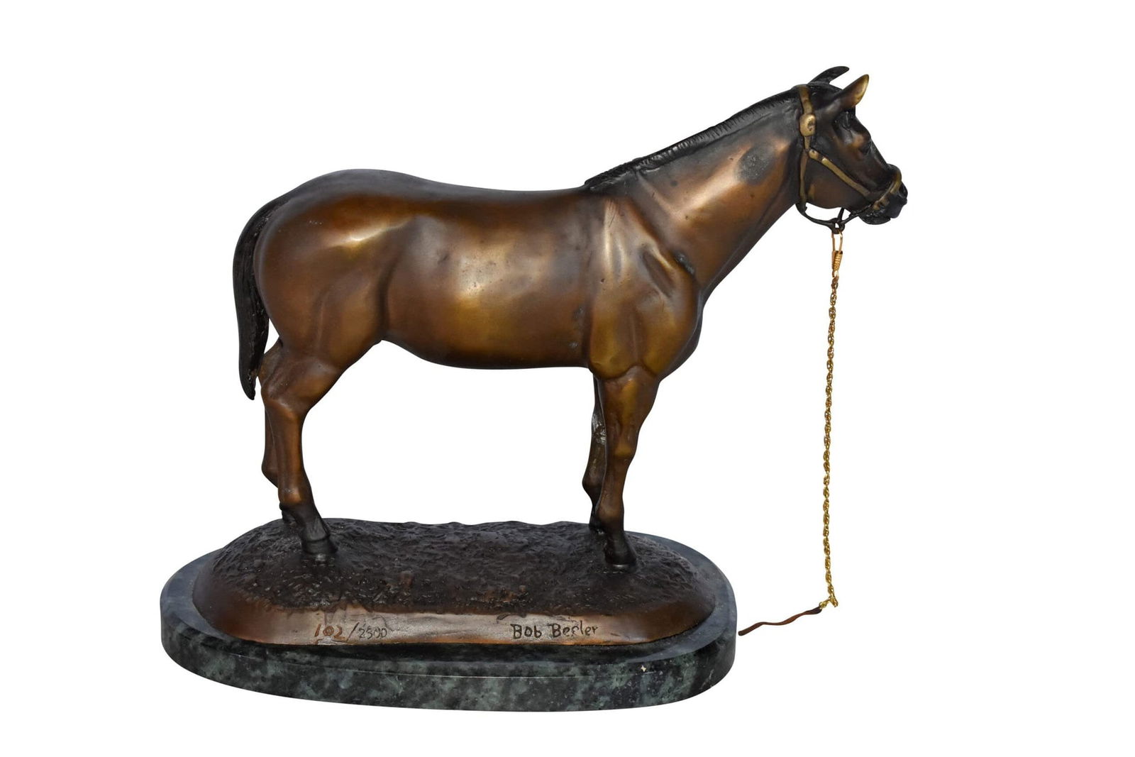 Standing Horse Limited Edition Bronze Statue by Bob Beeler Size: 12" x 6" x 10"H: Title:Standing Horse Limited Edition Bronze Statue by Bob Beeler Size: 12" x 6" x 10"HDescription:This is an original limited addition and is numbered out of 2500 standing horse made of bronze