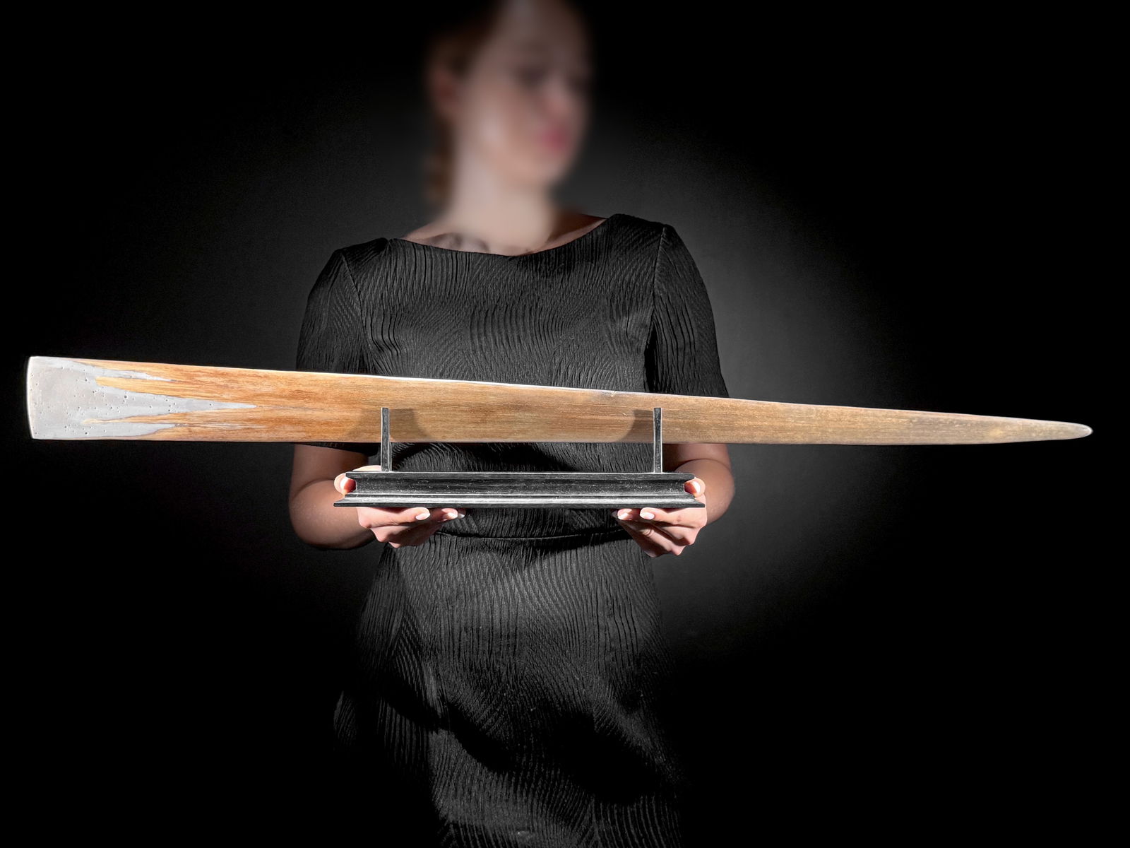 Impressive engraved swordfish rostrum - Dragon Phoenix motif - 3