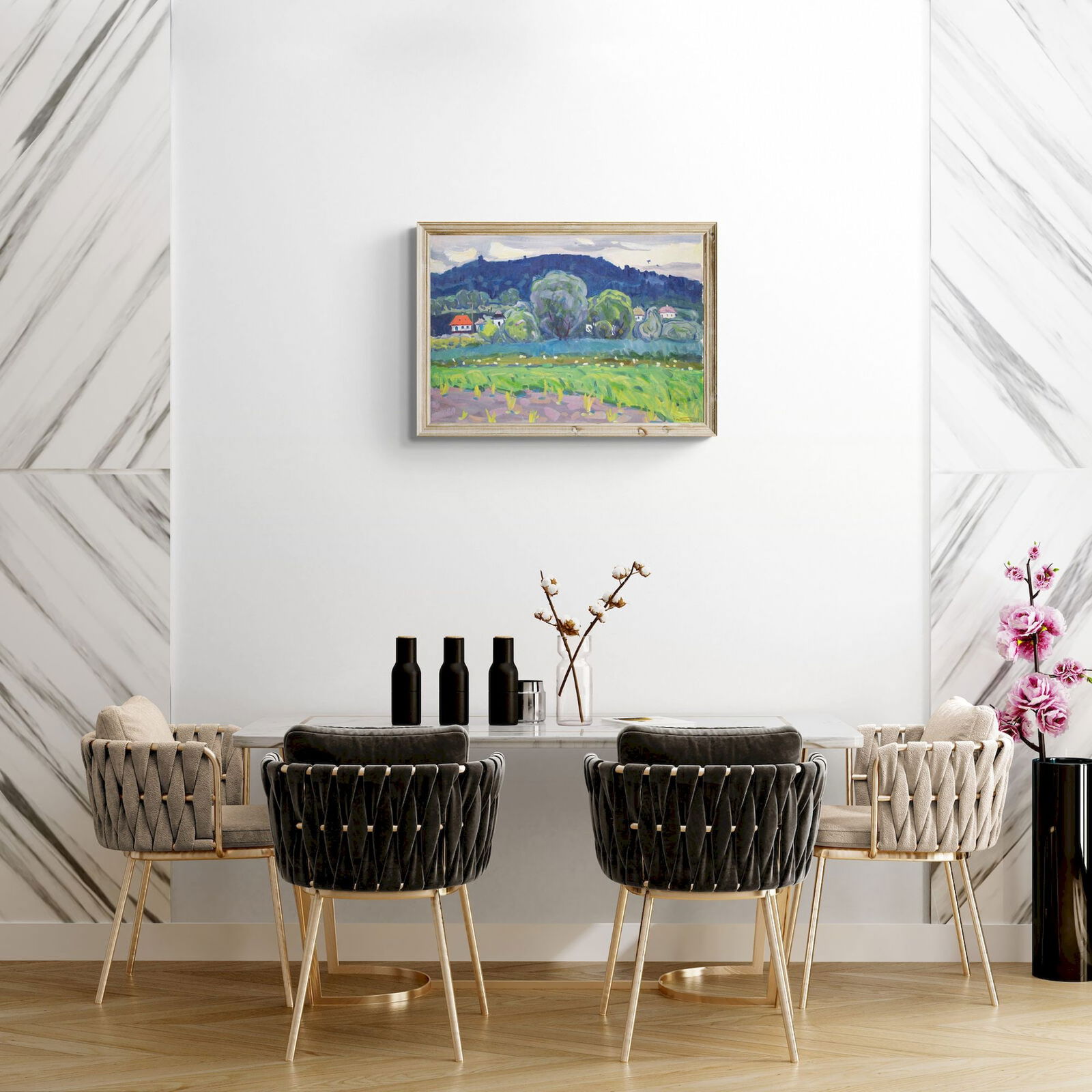 Tyukha Ivan (Ukrainian artist), "Vegetable gardens", oil on cardboard - 4