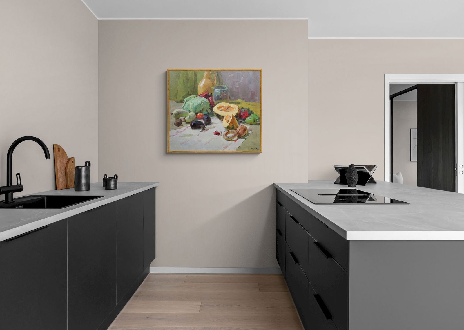 Mynka Olexandr (Ukrainian artist), "Gloomy autumn", oil on canvas - 4