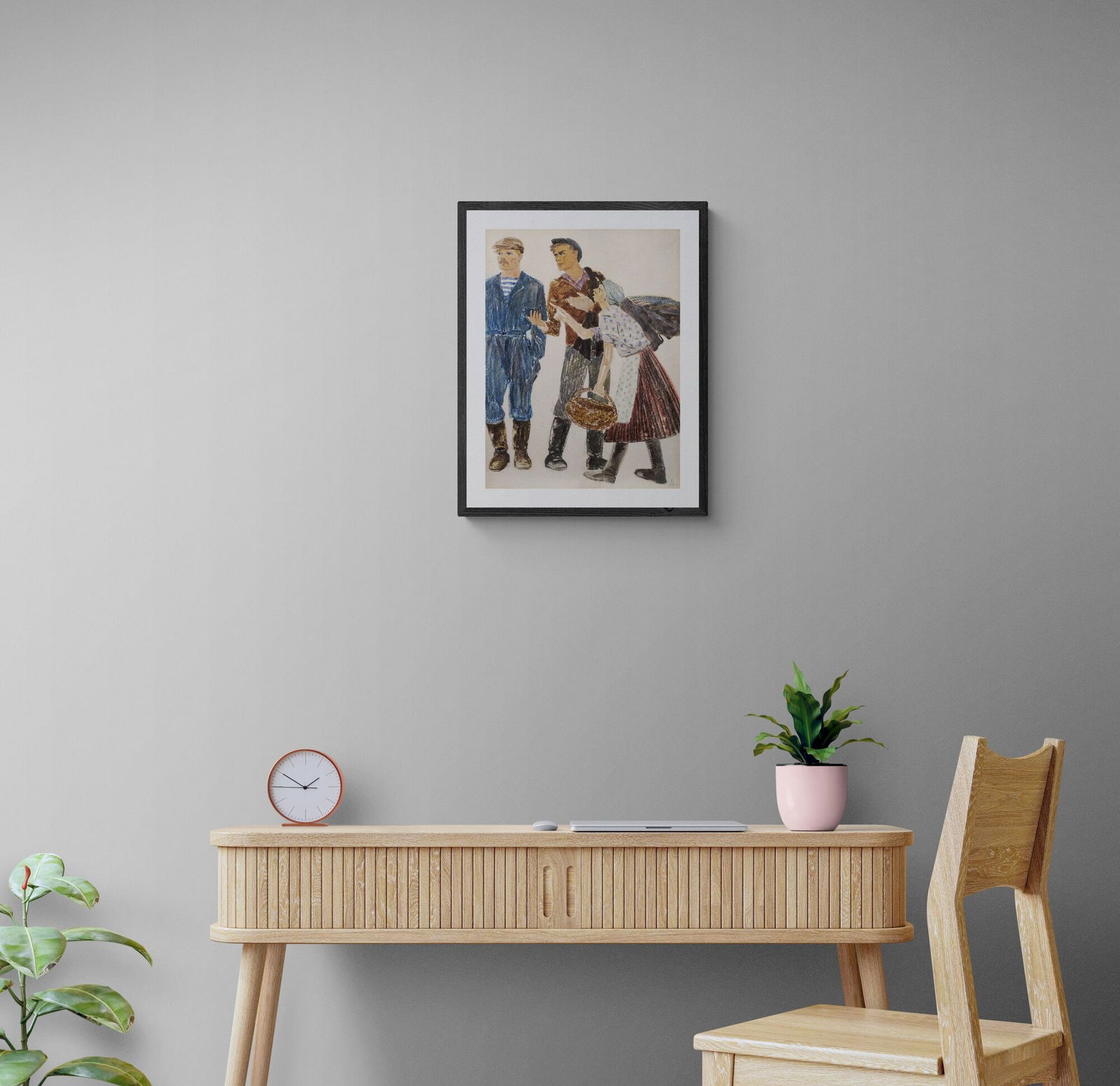 Yablonska Olena (Ukrainian artist), "Offended", watercolor on cardboard - 4