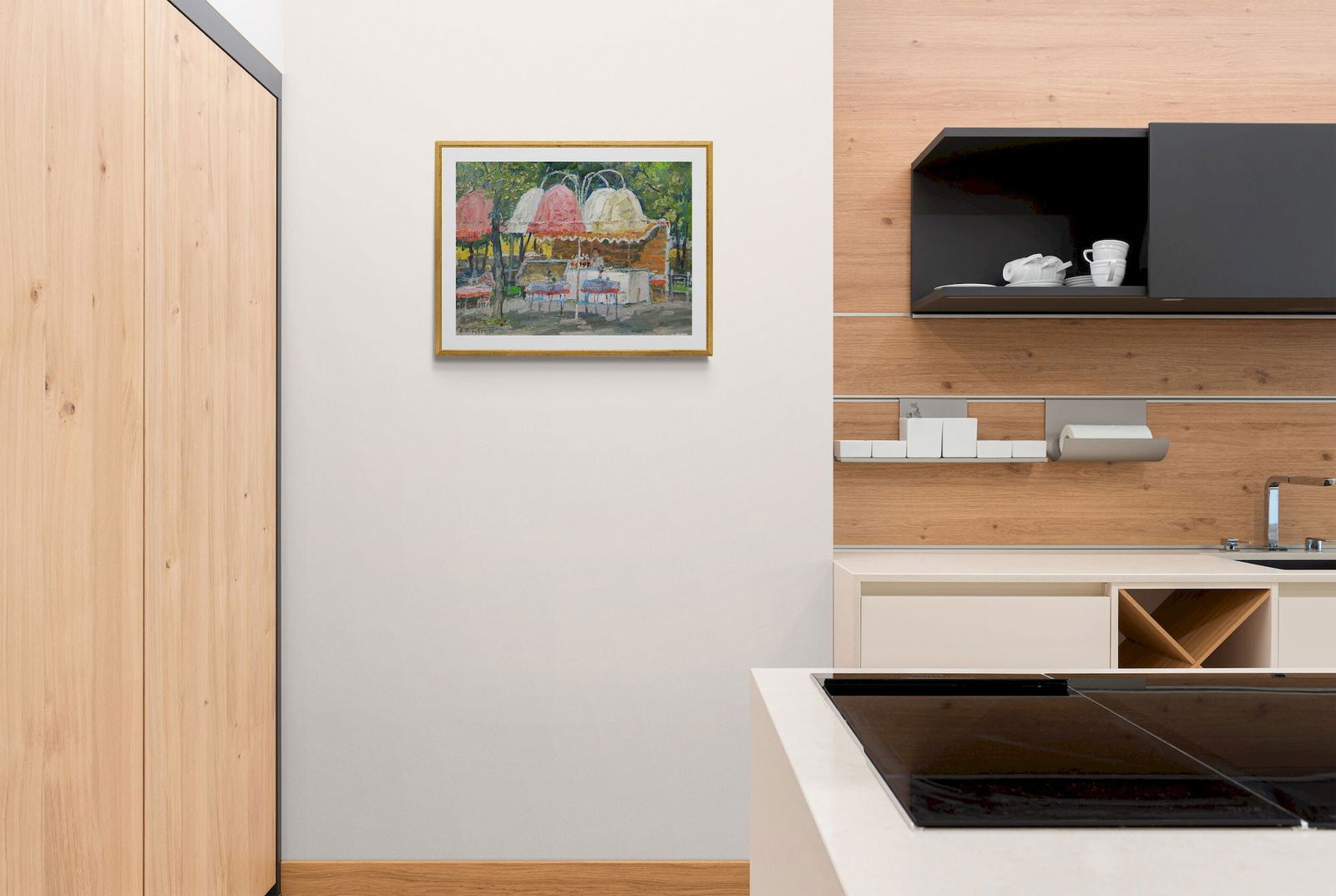 Berkuta Kommunar (Ukrainian artist), "Summer terrace", oil on cardboard - 4