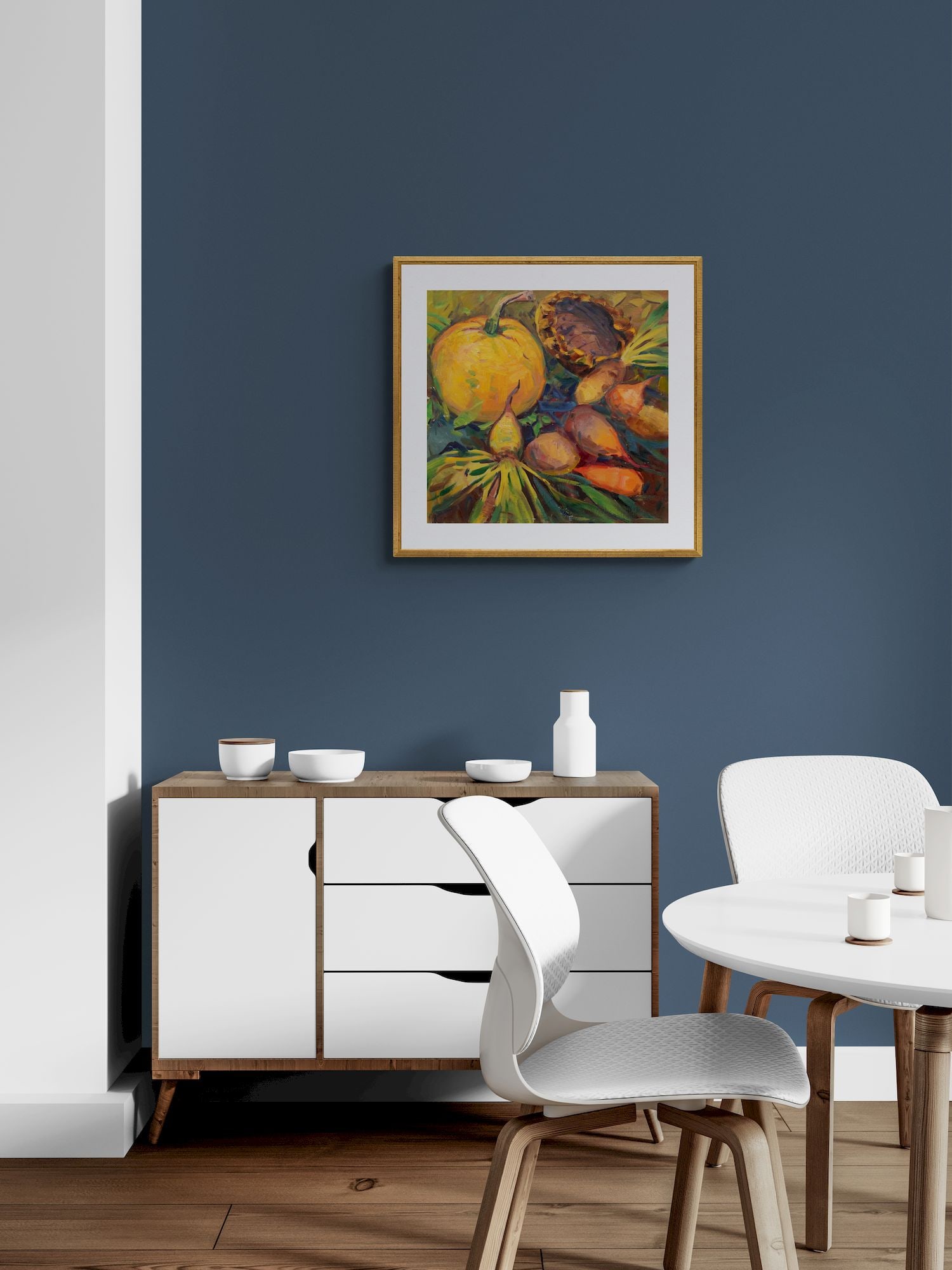 Tyukha Ivan (Ukrainian artist), "Still life with pumpkin", oil on canvas - 3