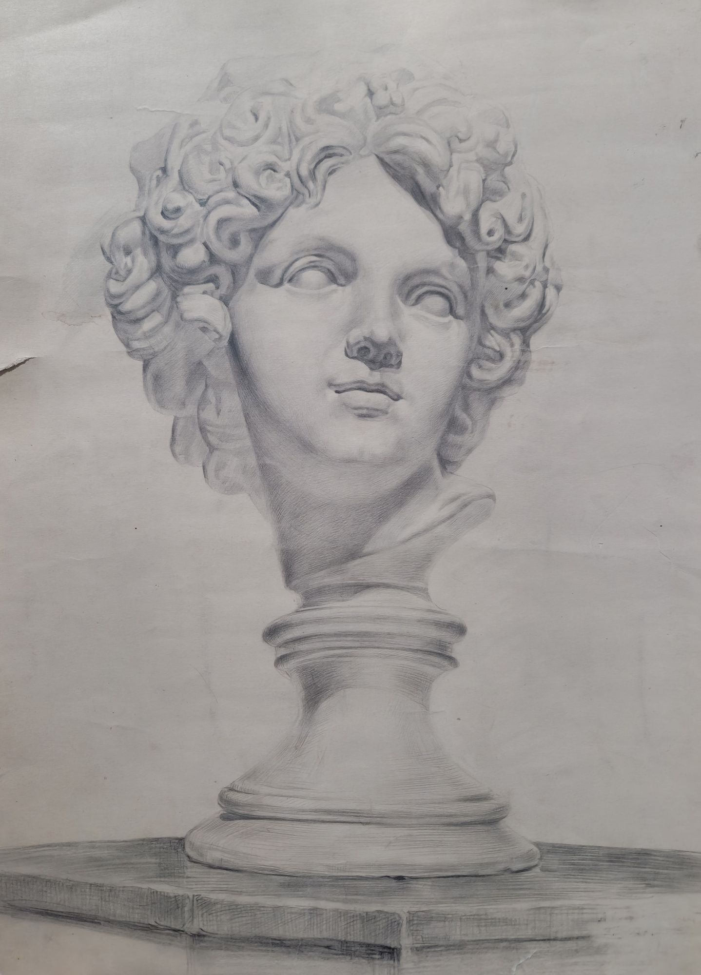 Khmelnitsky Olexandr (Ukrainian artist), "Sculpture", pencil on paper: Title: Khmelnitsky Olexandr (Ukrainian artist), "Sculpture", pencil on paper Artist: Khmelnitsky Olexandr Anatolievich Description: ARTIST: Khmelnitsky Olexandr Anatolievich, Ukrainian artist TITLE: "