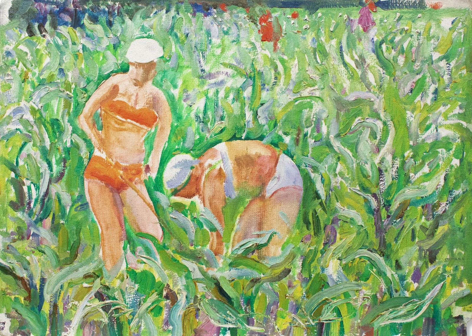 Makatukha Vasyl (Ukrainian artist), "Working in the field. Color (two-sided)", oil on cardboard: Title: Makatukha Vasyl (Ukrainian artist), "Working in the field. Color (two-sided)", oil on cardboard Artist: Makatukha Vasyl Ivanovich Description: ARTIST: Makatukha Vasyl Ivanovich, Ukrainian artis