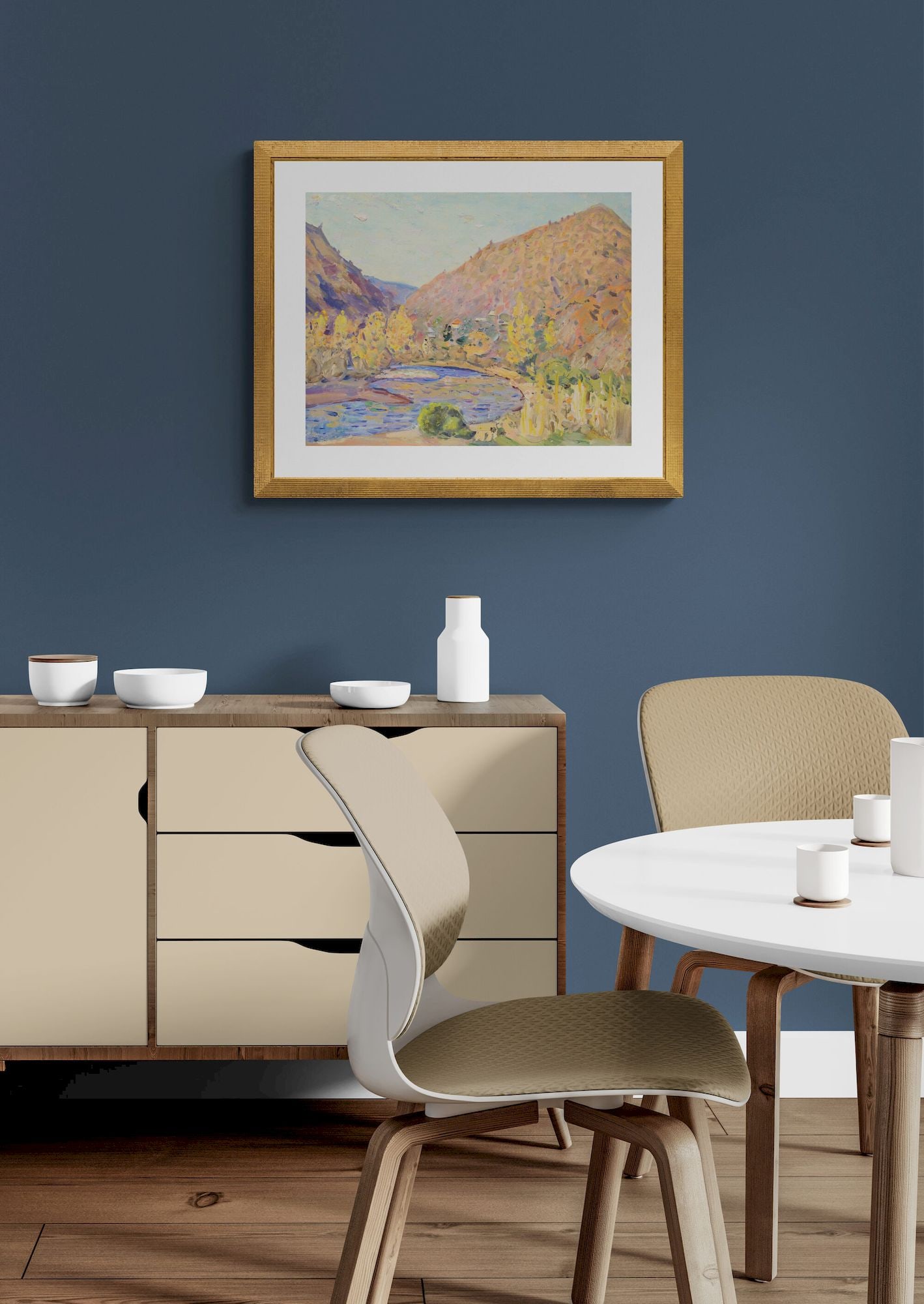 Tyukha Ivan (Ukrainian artist), "Mountain lake", oil on cardboard - 3