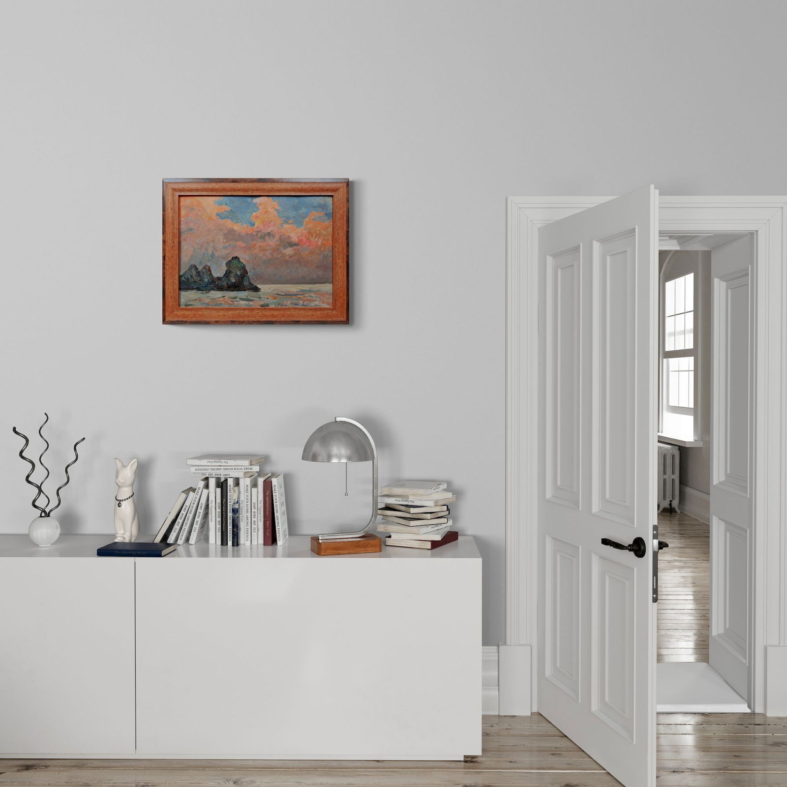 Korobov Volodymir (Ukrainian artist), "Sunset on the sea", oil on cardboard - 4