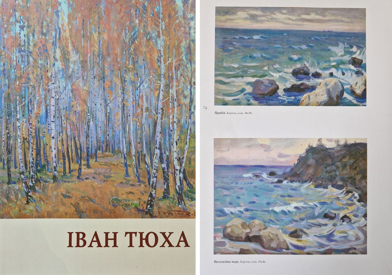 Tyukha Ivan (Ukrainian artist), "Waves", oil on cardboard - 3