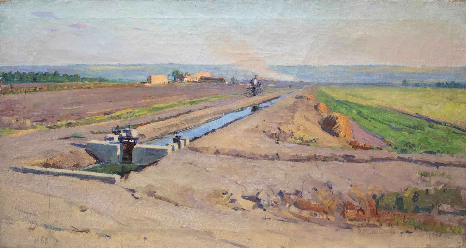 Maksimenko Olexandr (Ukrainian artist), "Water in the steppe", oil on canvas: Title: Maksimenko Olexandr (Ukrainian artist), "Water in the steppe", oil on canvas Artist: Maksimenko Olexandr Grigorovich Description: ARTIST: Maksimenko Olexandr Grigorovich, Ukrainian artist TITLE