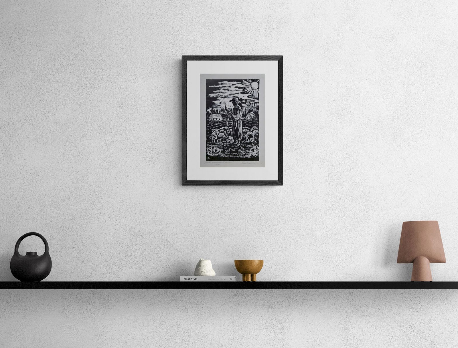 Gebus-Baranetska Stefania (Ukrainian artist), "I was thirteen", linogravure on paper - 4