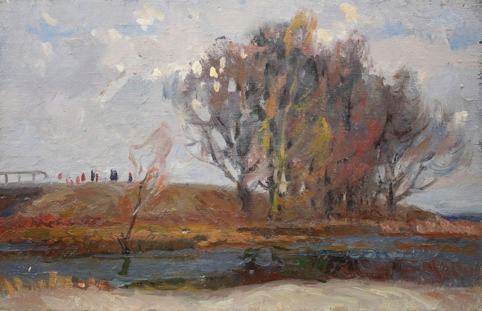 Mynka Olexandr (Ukrainian artist), "Cold day", oil on canvas (1 of 3)