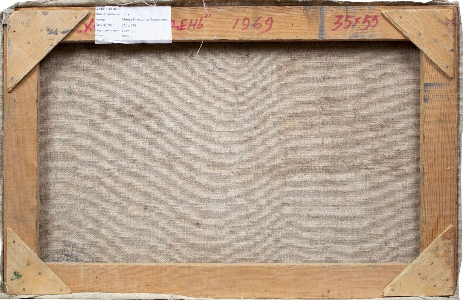 Mynka Olexandr (Ukrainian artist), "Cold day", oil on canvas - 2