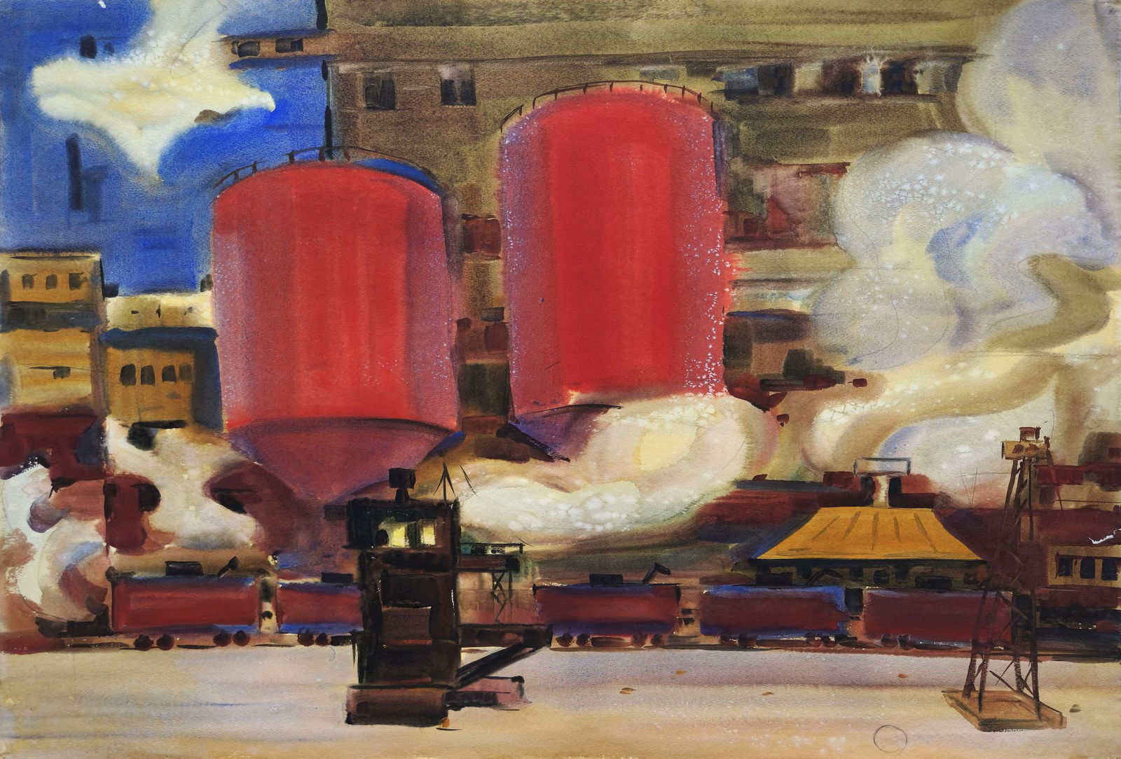 Kirilkov Valentin (Ukrainian artist), "Krivorozhstal" series", watercolor on paper (1 of 2)