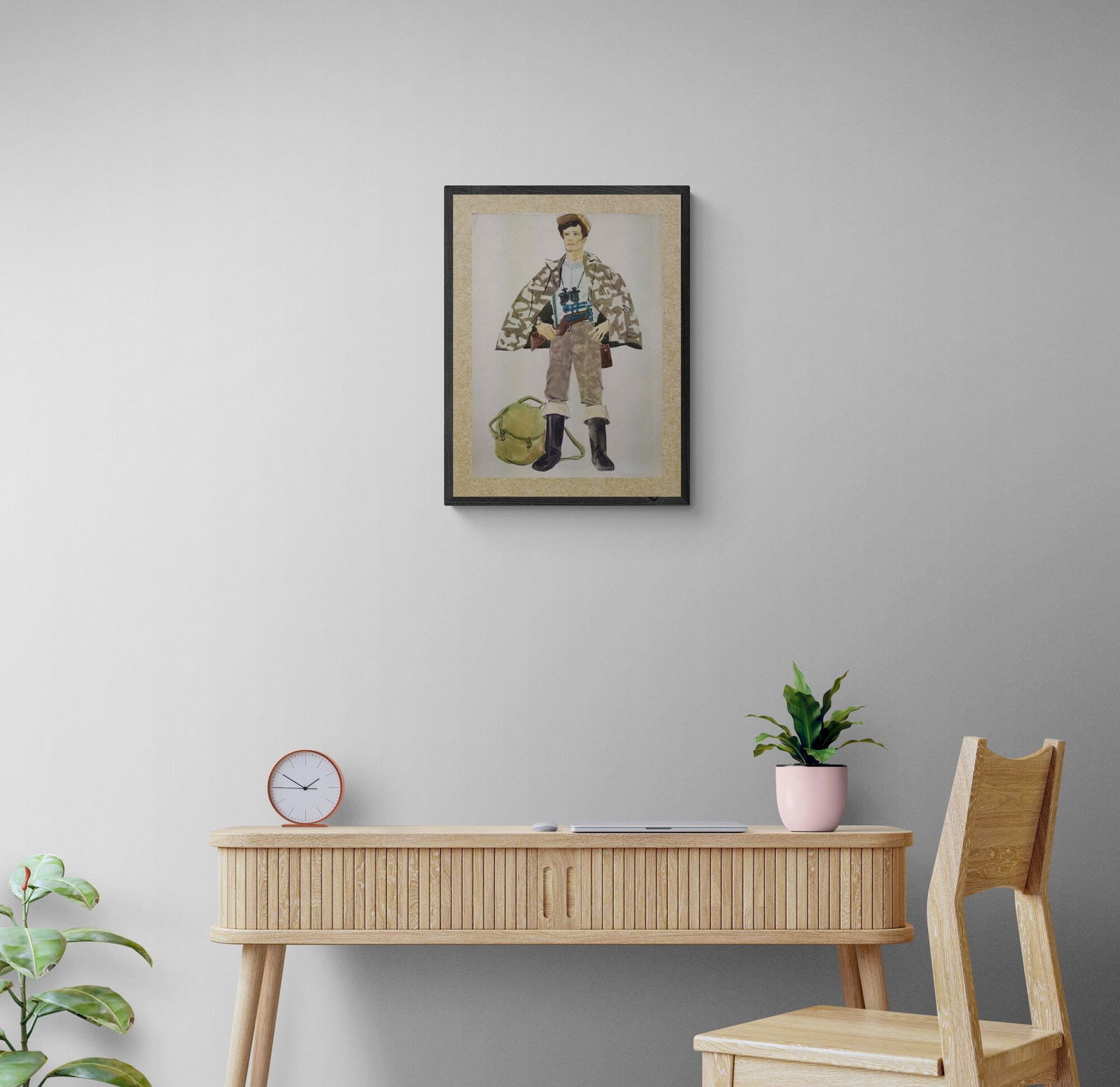 Yablonska Olena (Ukrainian artist), "Hunter", watercolor on cardboard - 4