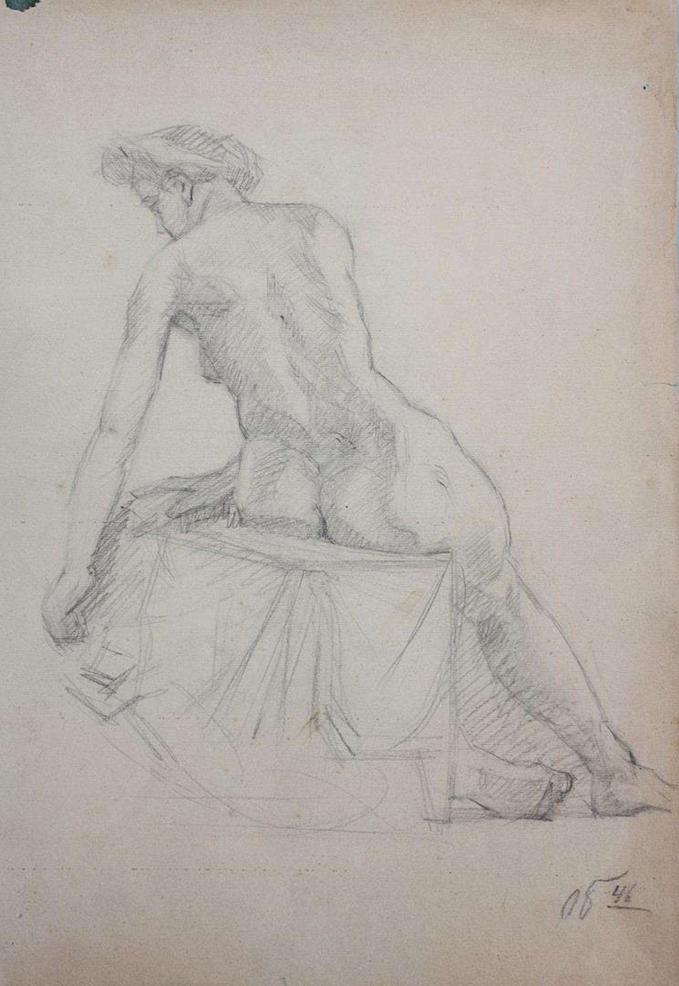 Bizyukov Onufry (Ukrainian artist), "Figure woman", pencil on paper: Title: Bizyukov Onufry (Ukrainian artist), "Figure woman", pencil on paper Artist: Bizyukov Onufry Terentevich Description: ARTIST: Bizyukov Onufry Terentevich, Ukrainian artist TITLE: "Figure woman"