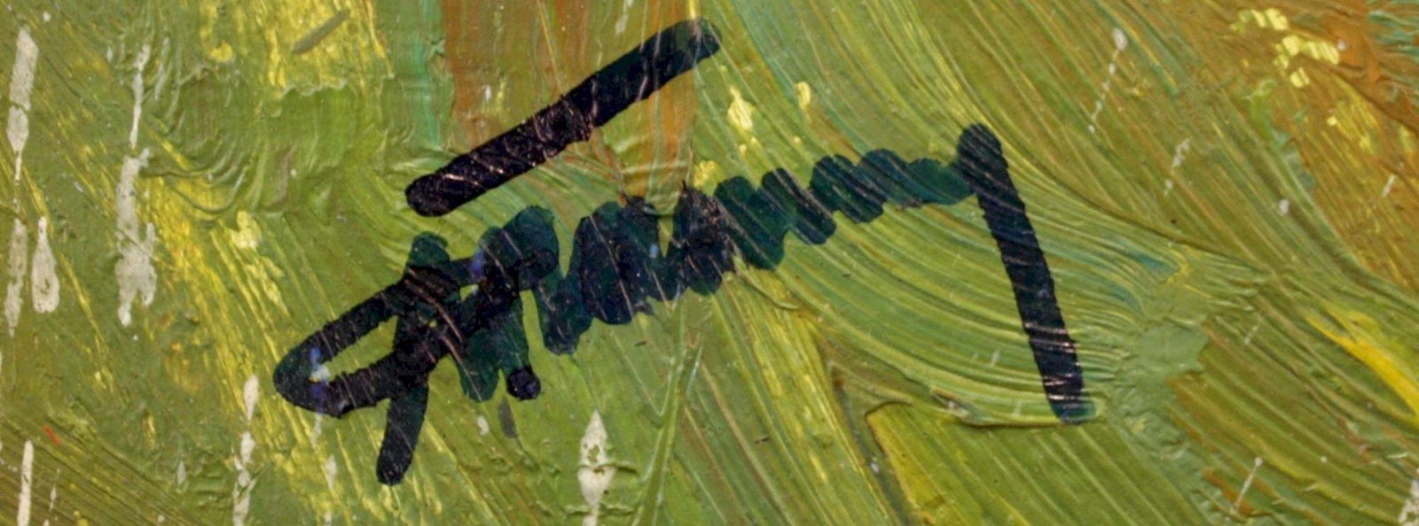 Hantman Moses (Ukrainian artist), "Gloomy summer day over Snove river", oil on cardboard - 2