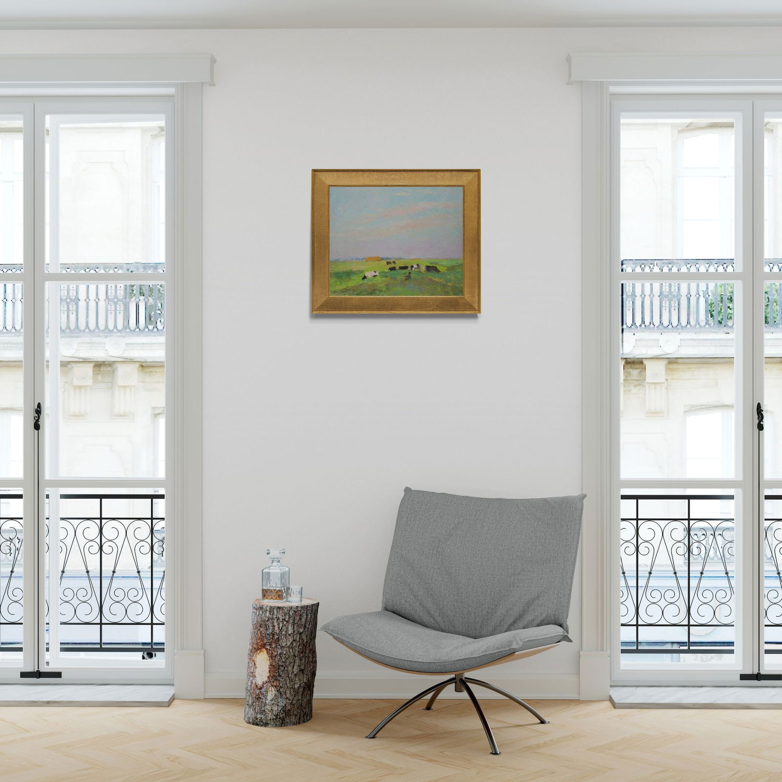 Sevastyanov Victor (Ukrainian artist), "Herd in the meadow", oil on canvas - 3