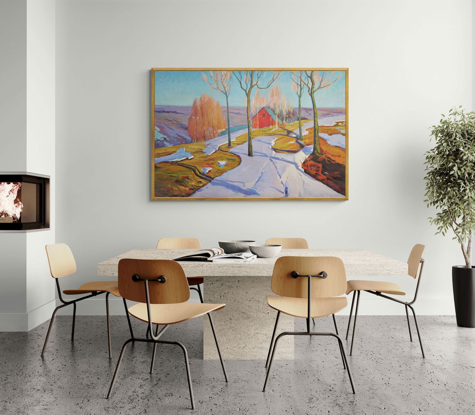 Unidentified (Ukrainian artist), "Spring", oil on canvas - 3