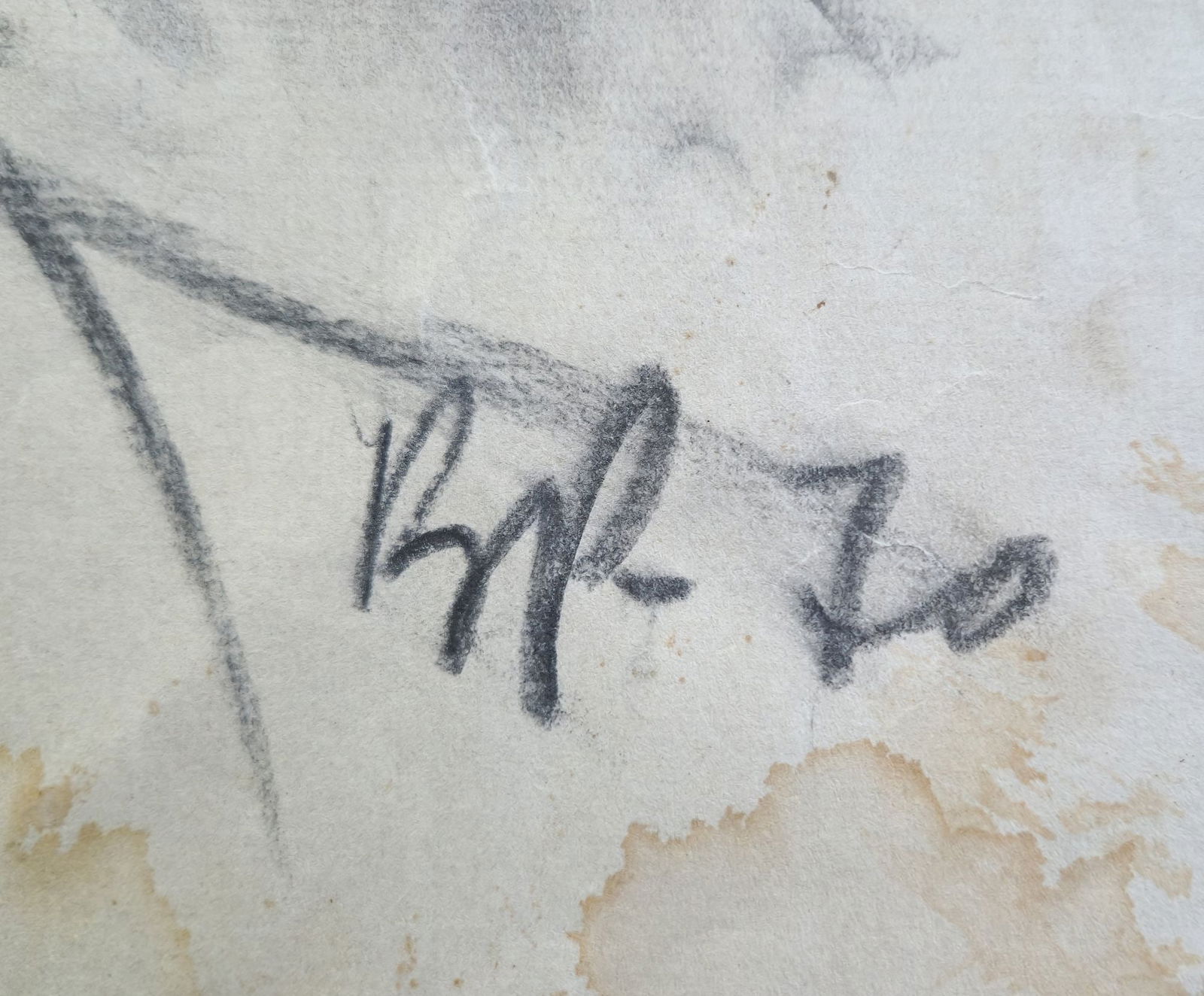 Rudenko Volodymyr (Ukrainian artist), "Maxim Zaliznyak", coal on paper - 2