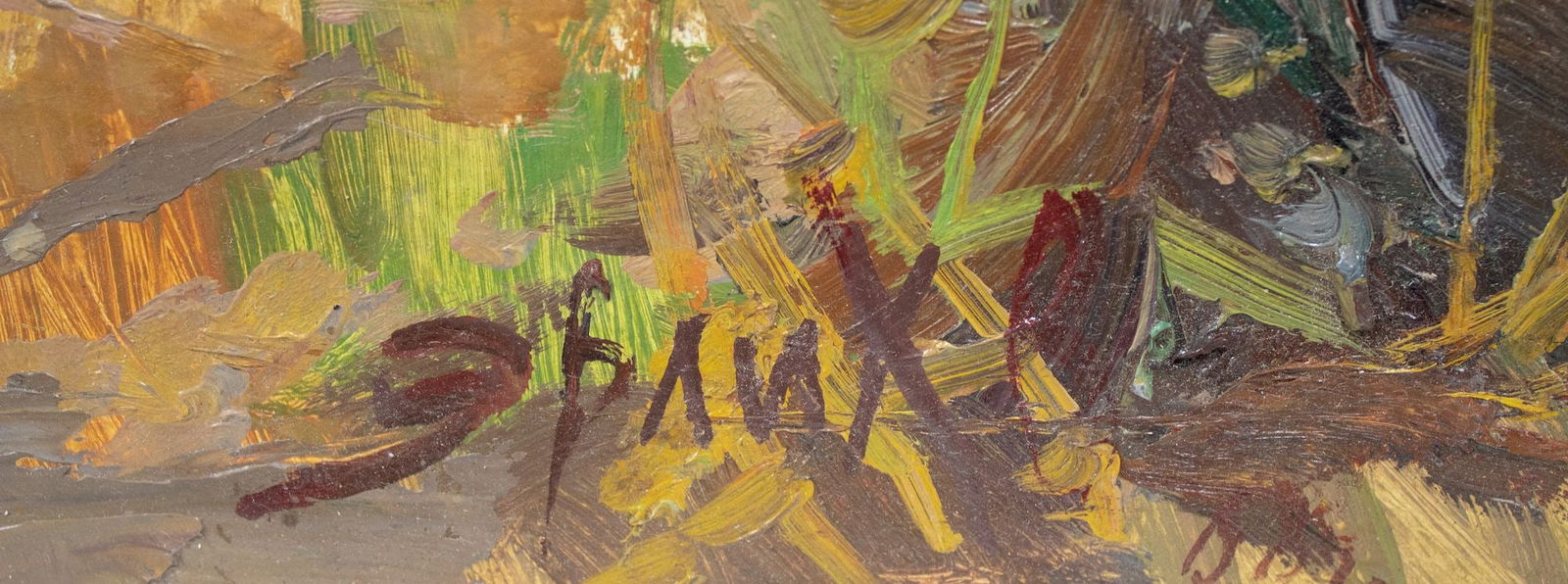 Erlih Volodymyr (Ukrainian artist), "Autumn on the Dnieper river", oil on cardboard - 2