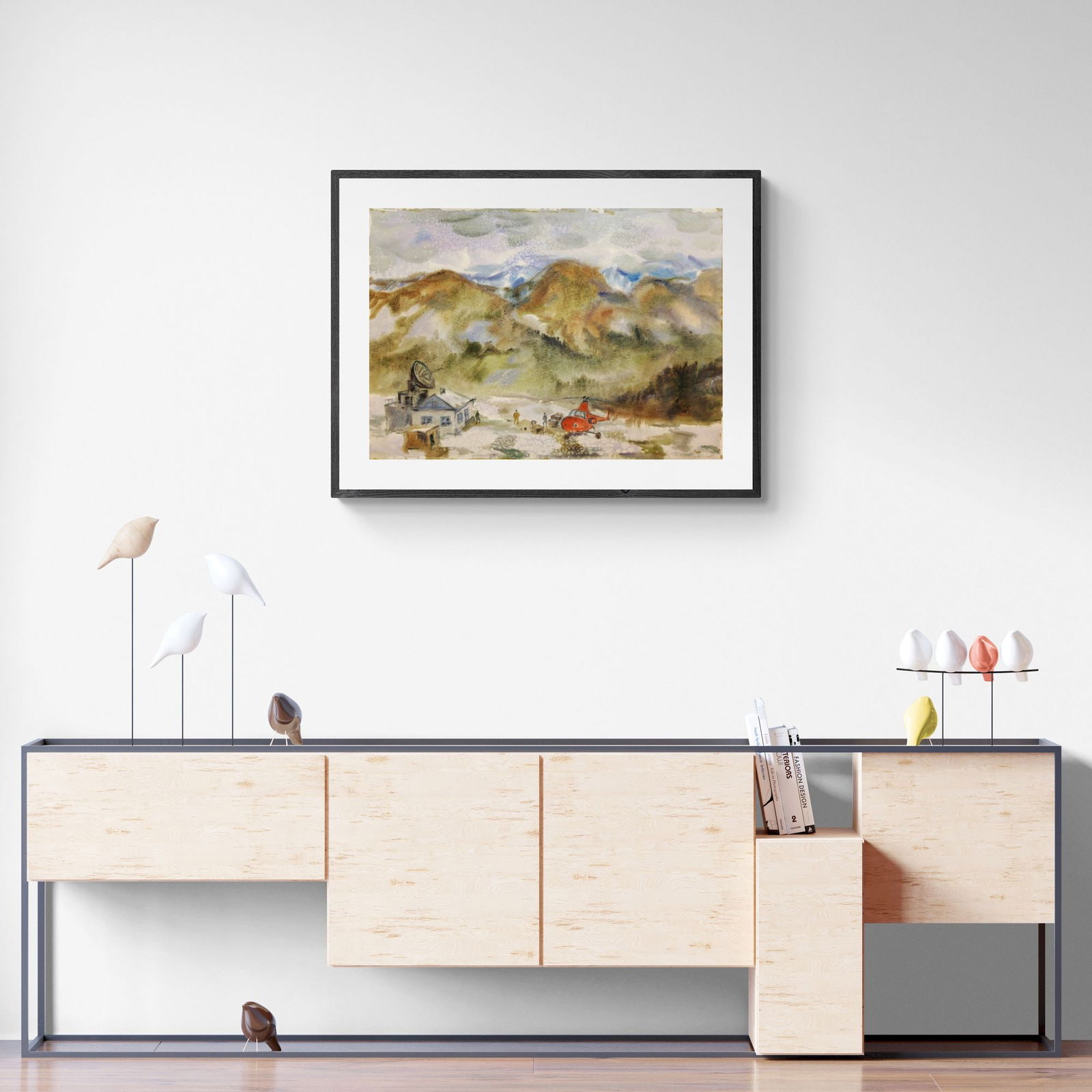 Kirilkov Valentin (Ukrainian artist), "Helicopter near the station", watercolor on paper - 3