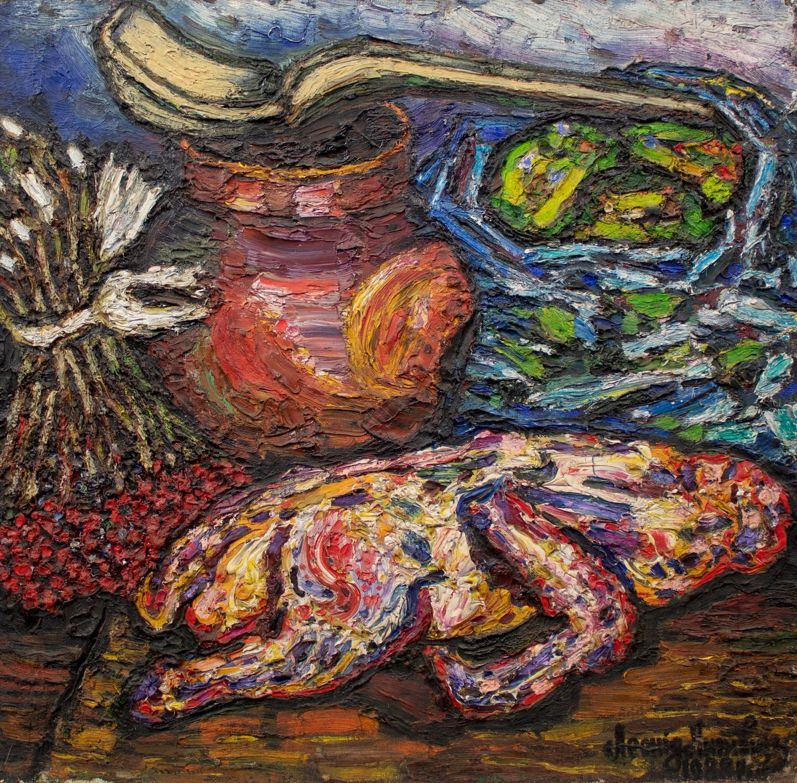 Litvinov Oleksiy (Ukrainian artist), "Holiday duck", oil on canvas: Title: Litvinov Oleksiy (Ukrainian artist), "Holiday duck", oil on canvas Artist: Litvinov Oleksiy Grygorovich Description: ARTIST: Litvinov Oleksiy Grygorovich, Ukrainian artist TITLE: "Holiday duck"