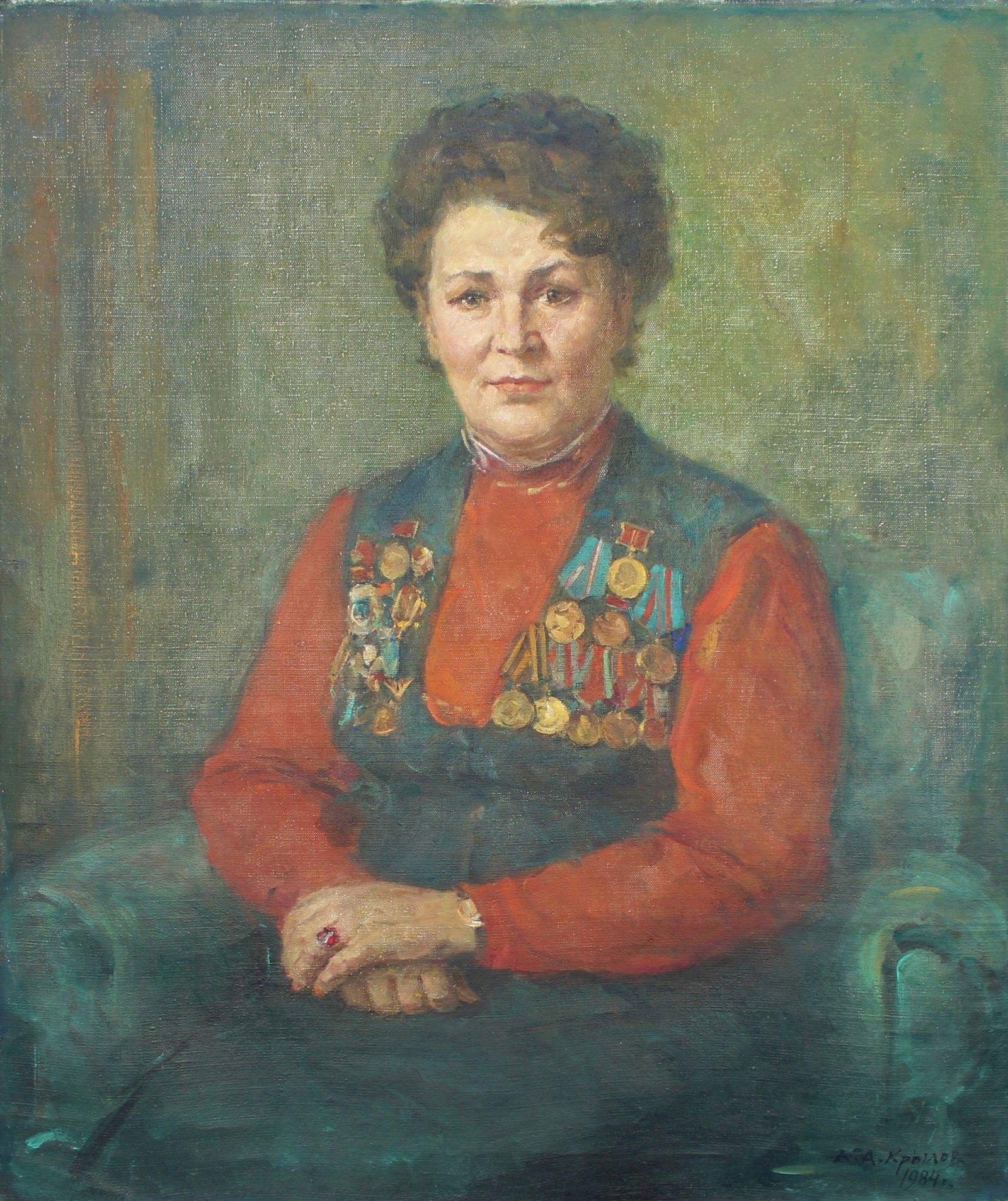 Krylov Kostyantyn (Ukrainian artist), "Portrait of the G.A. Poveda", oil on canvas: Title: Krylov Kostyantyn (Ukrainian artist), "Portrait of the G.A. Poveda", oil on canvas Artist: Krylov Kostyantyn Oleksiyovich Description: ARTIST: Krylov Kostyantyn Oleksiyovich, Ukrainian artist T