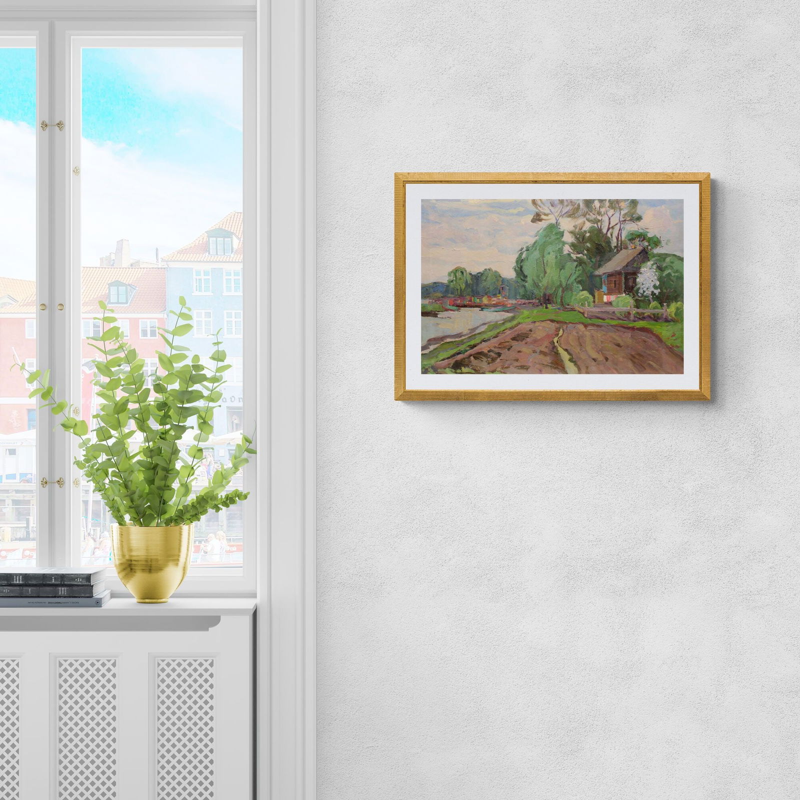 Karpenko (Ukrainian artist), "Springtime", oil on cardboard - 4