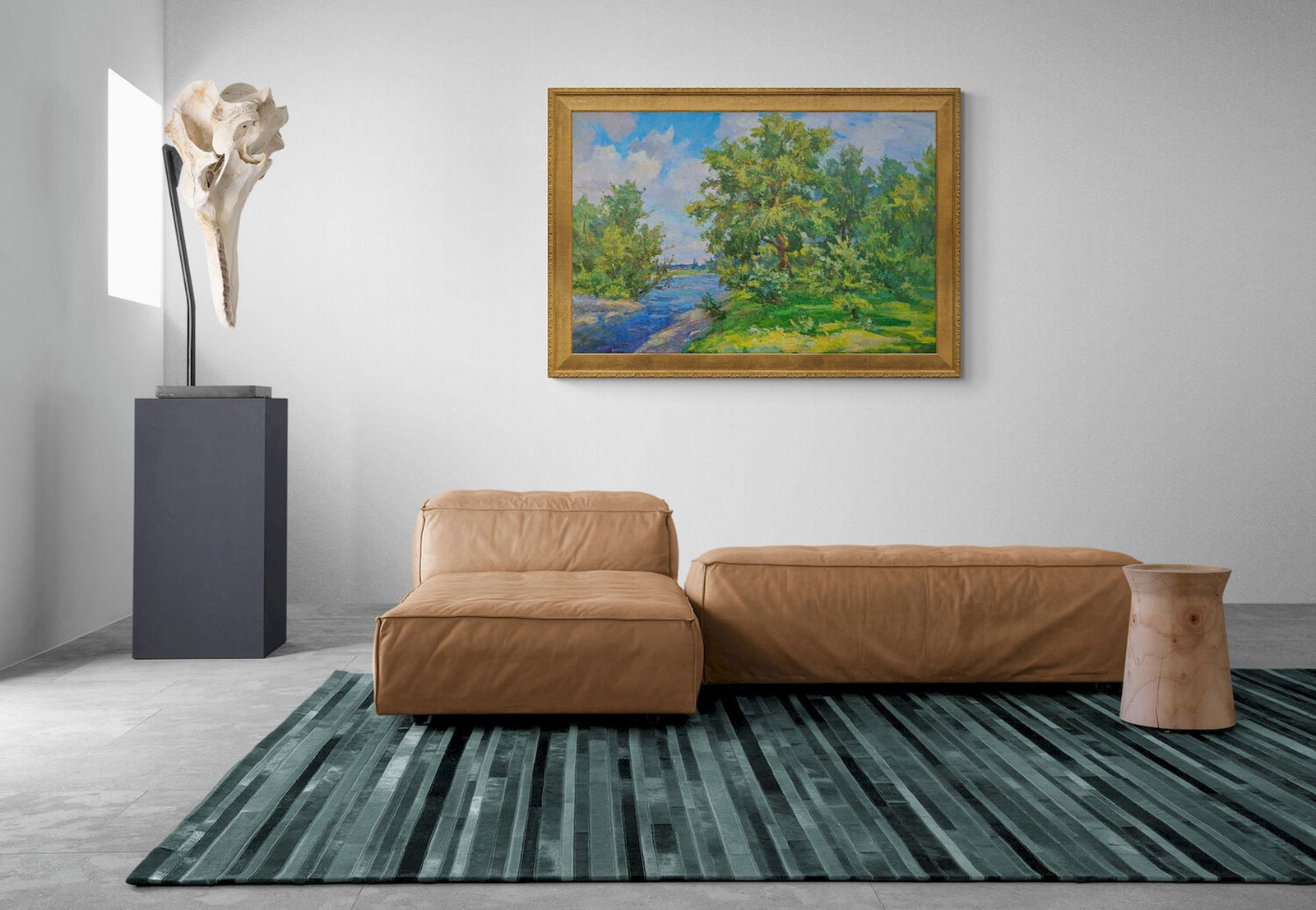 Kogan-Shatz Matviy (Ukrainian artist), "Bank of the river", oil on canvas - 4